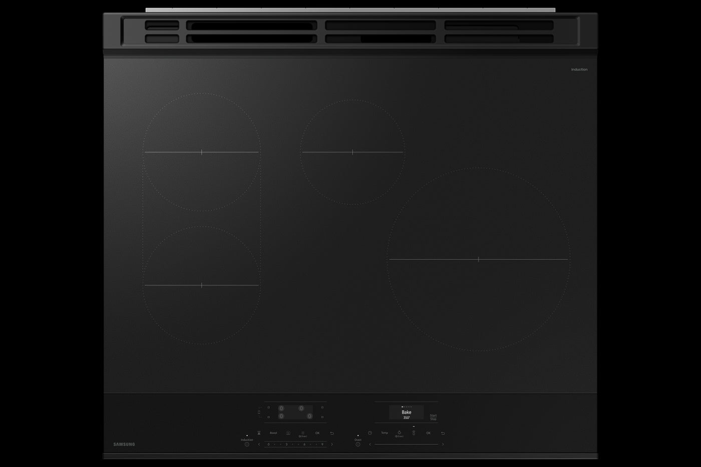 Samsung BESPOKE Stainless Steel Fan Convection Induction Slide In Range with Air Fry (6.3cu.ft.) - NSI6DG9300SRAC