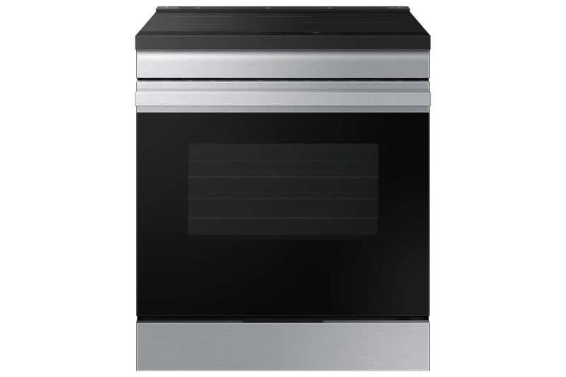 Samsung BESPOKE Stainless Steel Fan Convection Induction Slide In Range with Air Fry (6.3cu.ft
