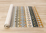 Nala 5'3" x 7'7" Intricate Southwestern Design Area Rug - Yellow, Blue, Green