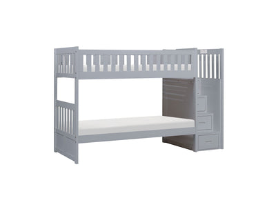 Noelle Twin Step Bunk Bed - Grey