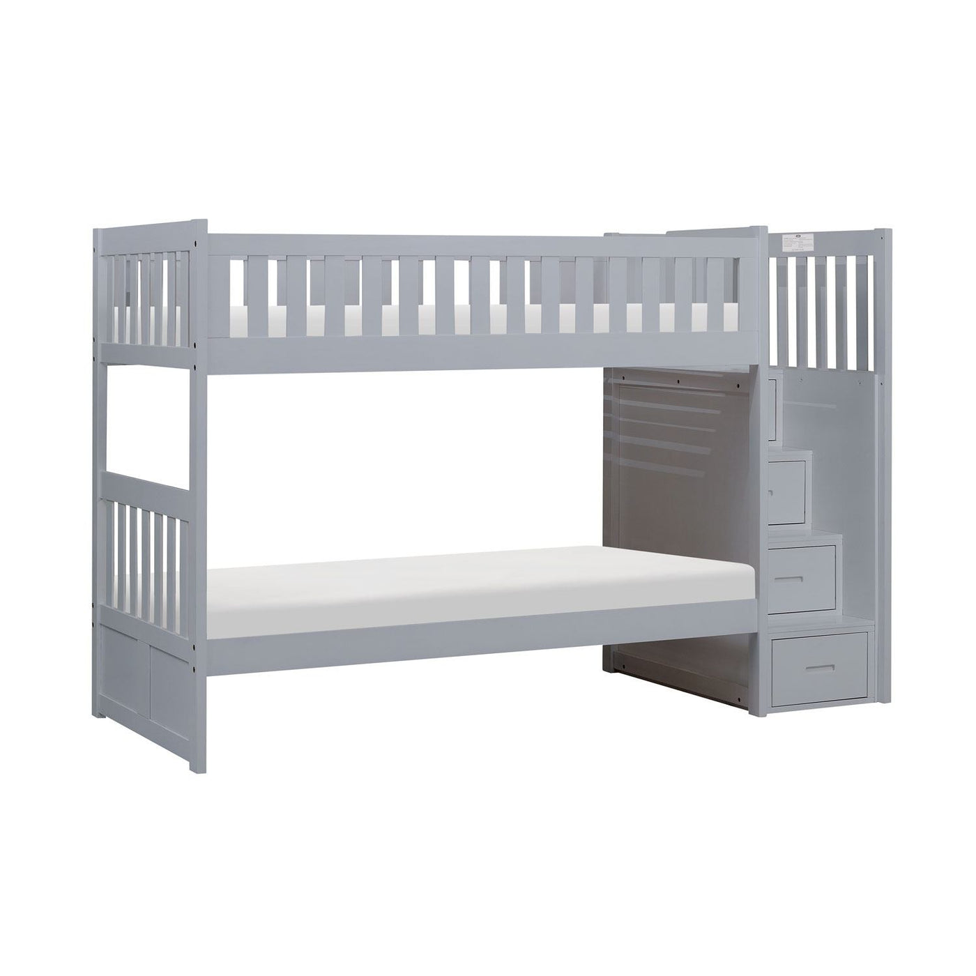 Noelle Twin Step Bunk Bed - Grey