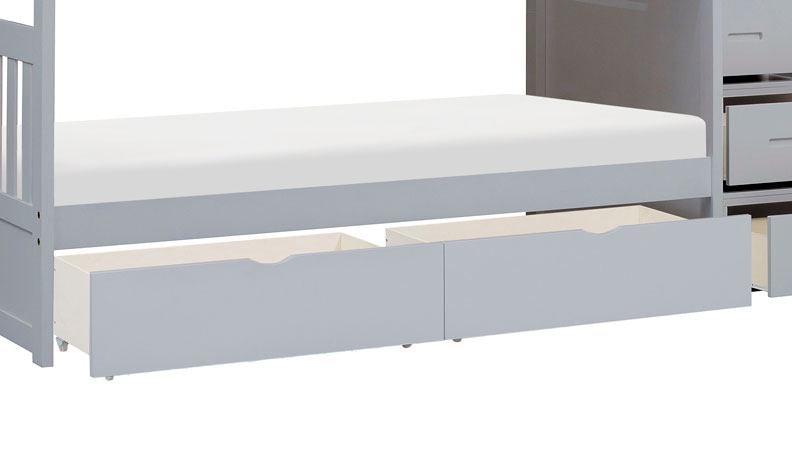 Noelle Bunk Bed Pair of Storage Drawers- Grey