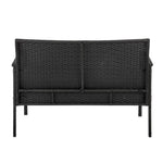 Austwell 4-Piece Outdoor Conversation Set - Black/Cream
