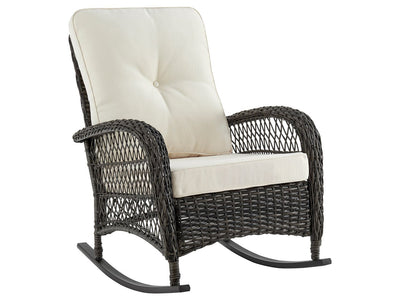 Cypremort Outdoor Rocking Chair - Mixed Grey Weave/Cream
