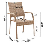 Nueces Stackable Outdoor Dining Chair - Nature Tan Weave