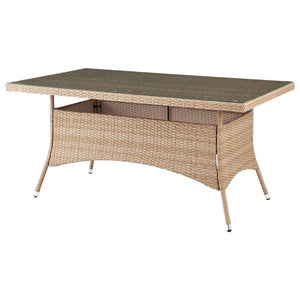 Nueces 63" Outdoor Dining Table - Nature Tan Weave