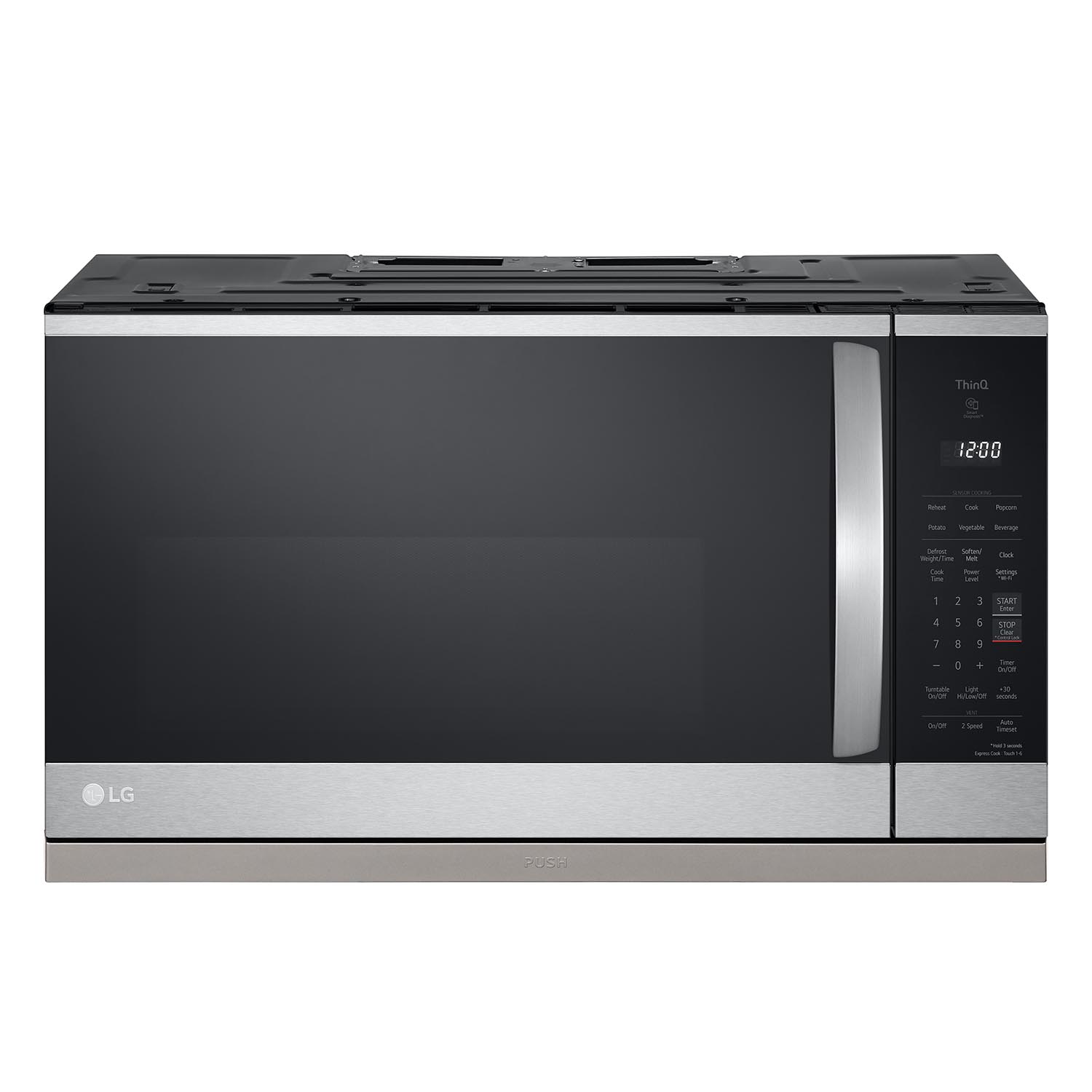 LG Smudge Resistant Stainless Steel Smart Wi-Fi Enabled Over-the-Range Microwave with ExtendaVent® 2.0 & EasyClean® (2.1 cu. ft.) - MVEL2125F