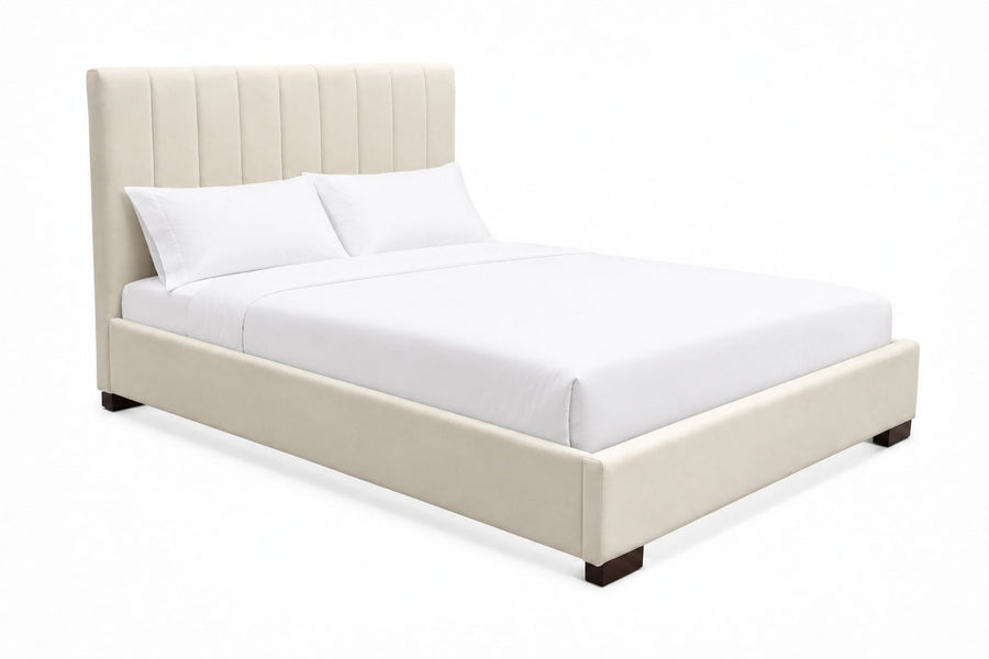 Ollie 3-Piece Queen Upholstered Bed - Beige
