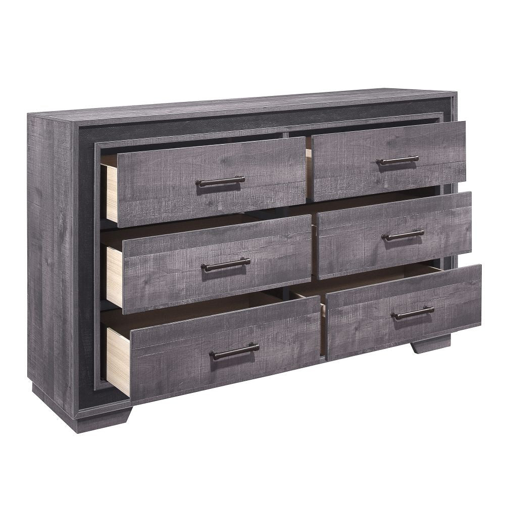 Orlando 6-Drawer Dresser - Grey