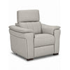 Orlando-Ray Leather Chair - Grey