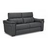 Orlando-Ray Leather Sofa - Dark Grey