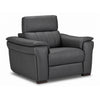 Orlando-Ray Leather Chair - Dark Grey