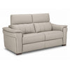 Orlando-Ray Leather Sofa - Light Grey