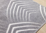 Silver Arches 6'7" x 9'10" Geometric Area Rug - Grey, White