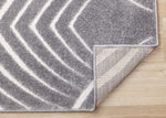 Silver Arches 6'7" x 9'10" Geometric Area Rug - Grey, White
