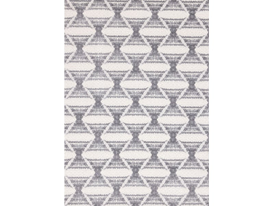 Grey Pathway 5'3" x 7'7" Ogee Patterned Area Rug - Grey, White