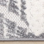 Grey Pathway 6'7" x 9'6" Ogee Patterned Area Rug - Grey, White