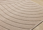Golden Dunes 5'3" x 7'7" Modern Curved Arches Design Area Rug - Beige