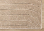Golden Dunes 5'3" x 7'7" Modern Curved Arches Design Area Rug - Beige