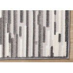 Pixel Drift 5'3" x 7'7" Broken Lines Design Area Rug - Grey, White