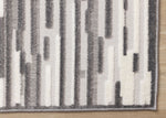 Pixel Drift 5'3" x 7'7" Broken Lines Design Area Rug - Grey, White