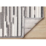 Pixel Drift 5'3" x 7'7" Broken Lines Design Area Rug - Grey, White