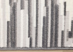 Pixel Drift 5'3" x 7'7" Broken Lines Design Area Rug - Grey, White