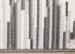 Pixel Drift 6'7" x 9'6" Broken Lines Design Area Rug - Grey, White