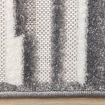 Pixel Drift 5'3" x 7'7" Broken Lines Design Area Rug - Grey, White