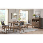 Oslo 5-Piece Extendable Counter Height Dining Set - Weathered Chestnut