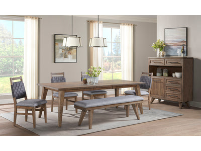Oslo 6-Piece Extendable Dining Set - Weathered Chestnut