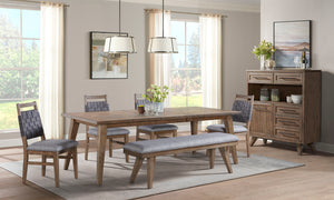 Oslo 6-Piece Dining Set - Weathered Chestnut