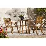 Vallerie 3-Piece Outdoor Table and Chairs Set - Brown