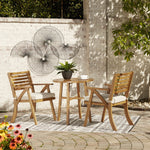 Vallerie 3-Piece Outdoor Table and Chairs Set - Brown