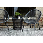 Mandarin Cape 3-Piece Outdoor Table and Chairs Set - Black, Grey