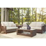 Paradise Trail - Outdoor Loveseat - Medium Brown