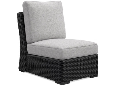 Beachcroft II Armless Chair - Black, Light Grey