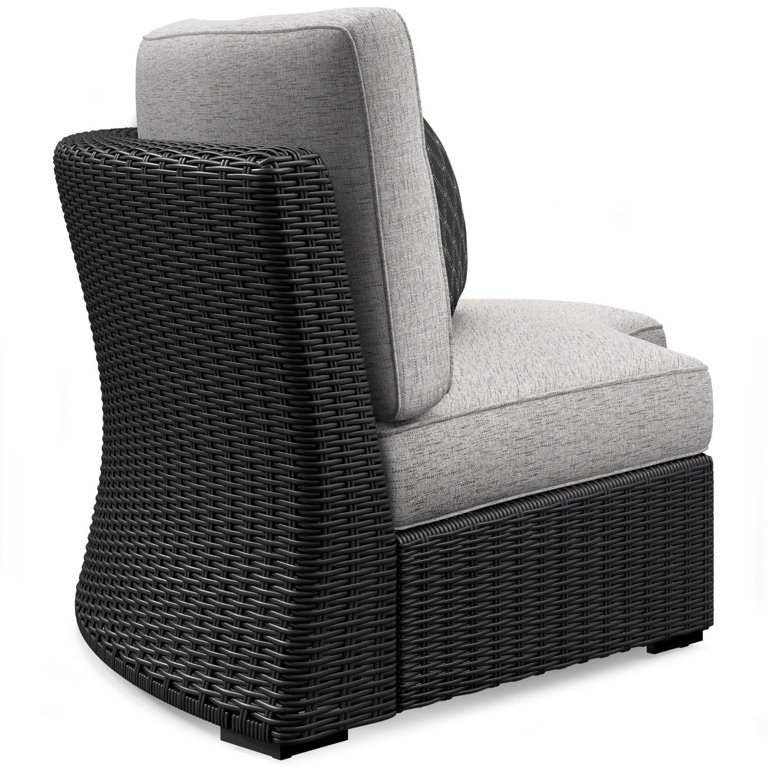 Beachcroft II Armless Chair - Black, Light Grey