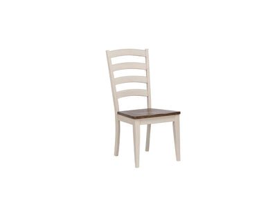 Mariana Dining Chair - Antique White, Brown