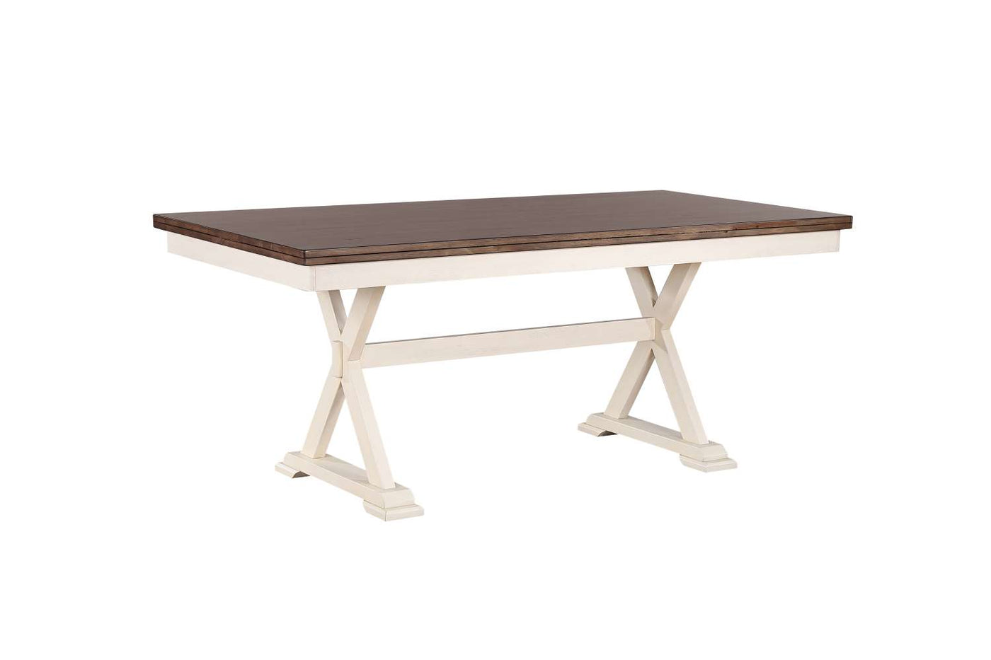 Mariana Dining Table - Antique White, Brown