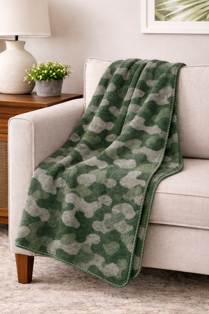 Cotton House Portugal Blanket 50" x 60" - Light Green