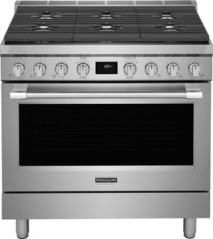 Frigidaire Professional Smudge-Proof Stainless Steel 36" Dual-Fuel Freestanding Range (4.4 Cu. Ft) - PCFD3670AF