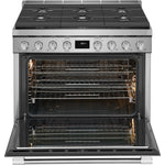 Frigidaire Professional Smudge-Proof Stainless Steel 36" Dual-Fuel Freestanding Range (4.4 Cu. Ft) - PCFD3670AF