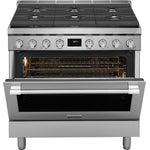 Frigidaire Professional Smudge-Proof Stainless Steel 36" Dual-Fuel Freestanding Range (4.4 Cu. Ft) - PCFD3670AF