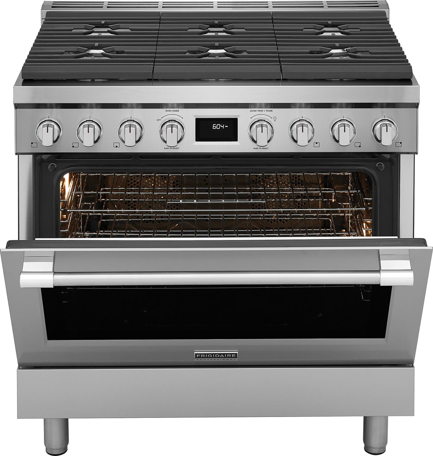 Frigidaire Professional Smudge-Proof Stainless Steel 36" Dual-Fuel Freestanding Range (4.4 Cu. Ft) - PCFD3670AF