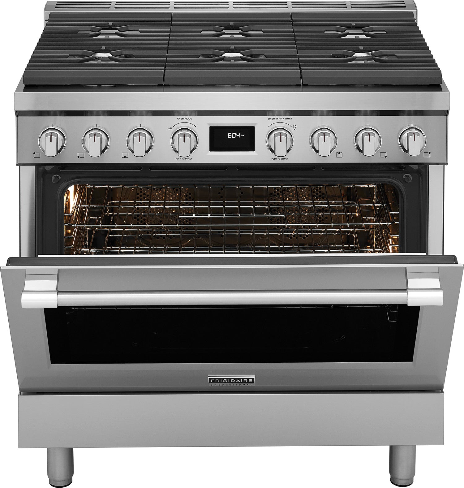 Frigidaire Professional Smudge-Proof Stainless Steel 36" Dual-Fuel Freestanding Range (4.4 Cu. Ft) - PCFD3670AF