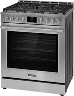 Frigidaire Professional Smudge-Proof® Stainless Steel 30" Front Control Gas Range with Total Convection (6 Cu. Ft) - PCFG3080AF