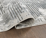 Merinos Petra 5'3" x 7'5" Area Rug with Underpad - Dark Grey