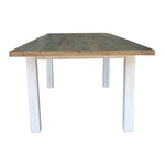 Borsgade Reclaimed Pine Extension Dining Table - Antique White/Rustic Natural