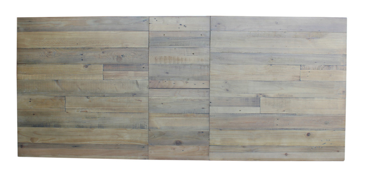 Borsgade Reclaimed Pine Extension Dining Table - Antique White/Rustic Natural